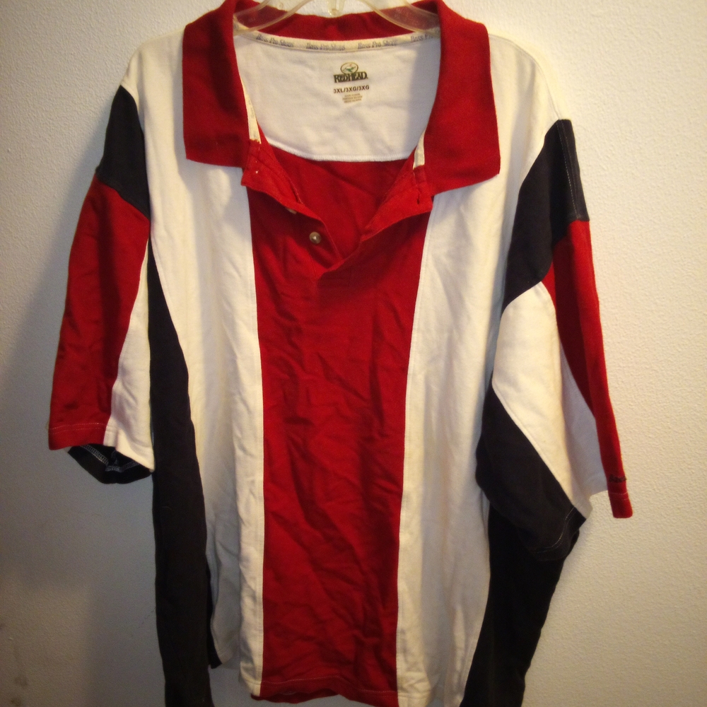 Red and Black Polo Shirt